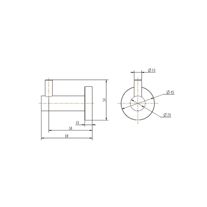 13101SG Brushed Gold Robe Hook