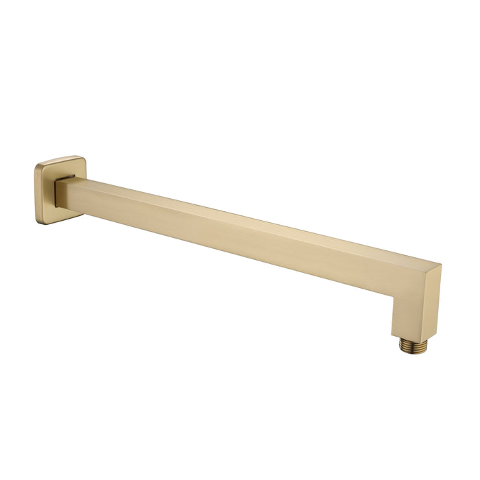 Brushed Gold Square 400mm Shower Arm