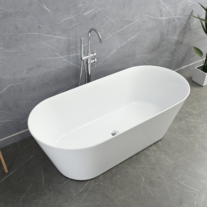 Ava 1700mm Freestanding Gloss White Bathtub BRF-1700