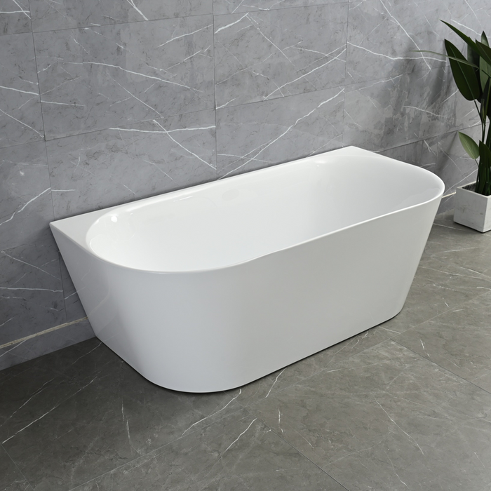 Ava 1700mm Back To Wall Gloss White Bathtub BRM-1700
