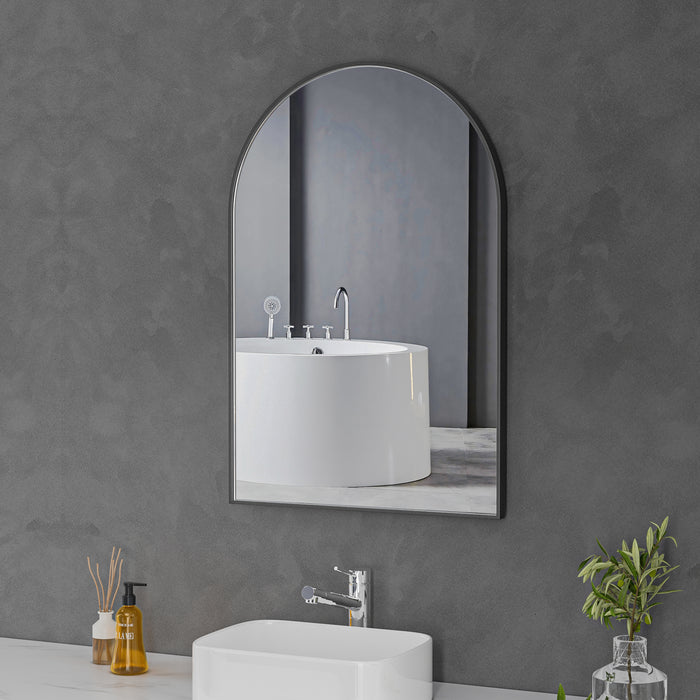 Black Framed Arched 600x900 Mirror FMR3-6090-B