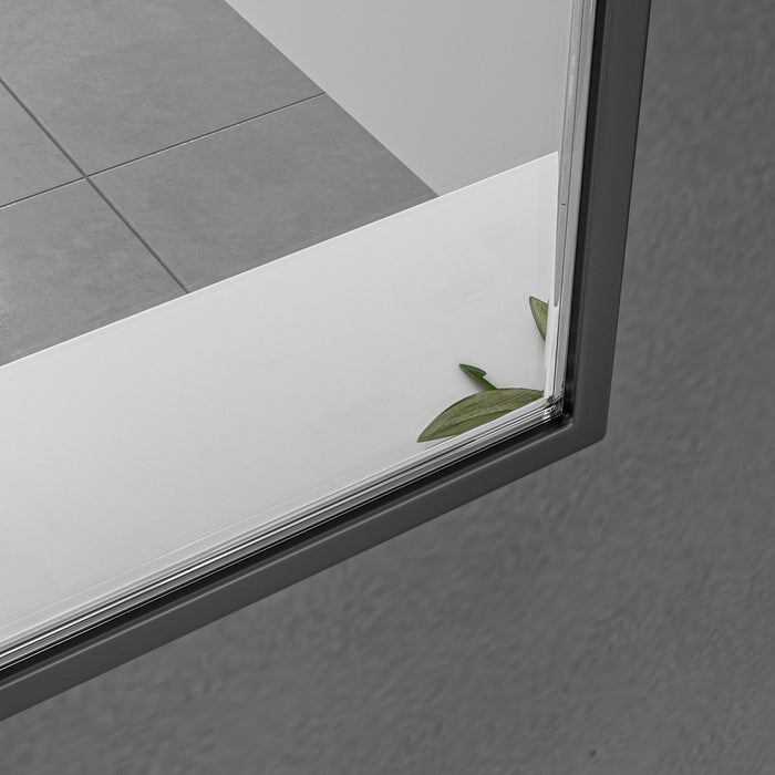 Black Framed Arched 600x900 Mirror FMR3-6090-B