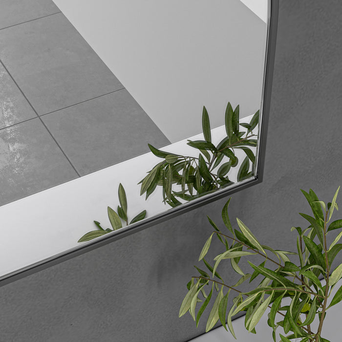 Black Framed Arched 1200x800 Mirror FMR4-12080-B