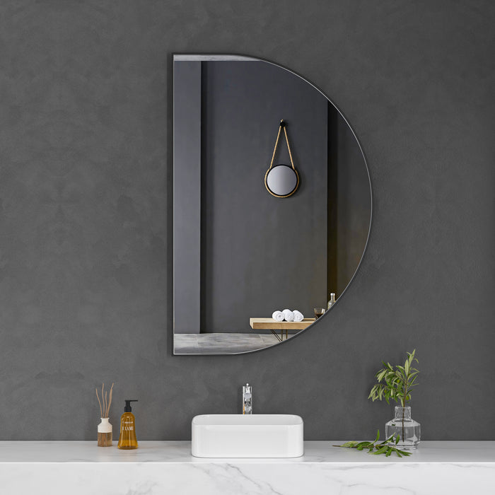 Black Framed Arched 1200x800 Mirror FMR4-12080-B