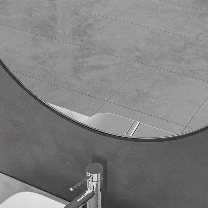 Black Framed Round 800mm Mirror FMR7-80-B