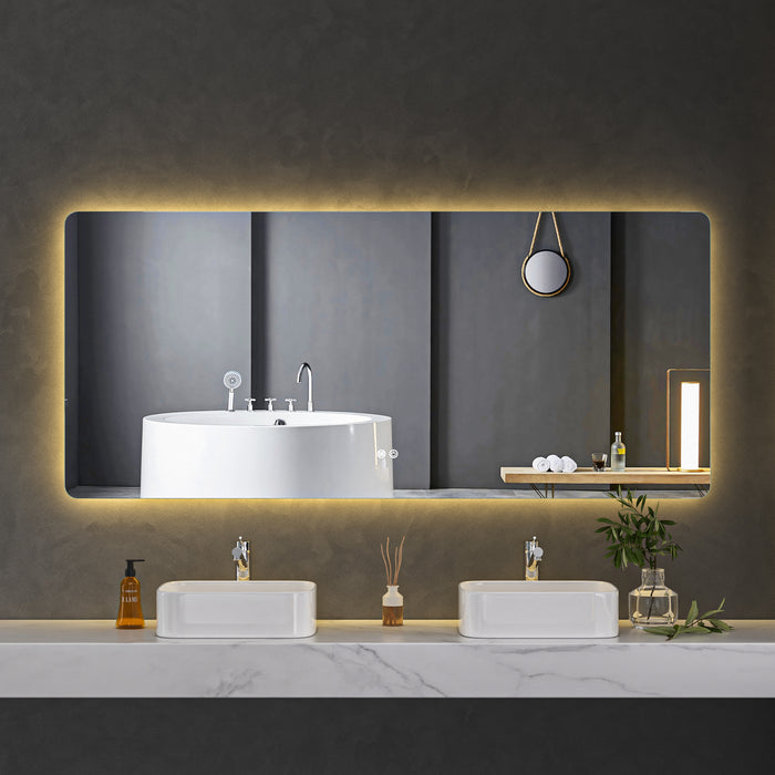 LED Mirror 1800x800 Rectangular Frameless Touch Backlit LED Mirror MR1-18080