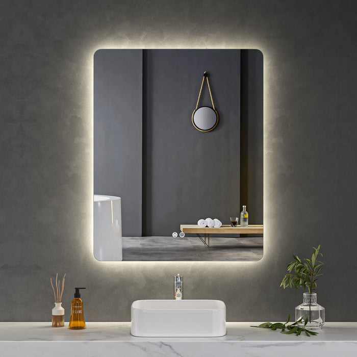 LED Mirror 800x1000 Rectangular Frameless Touch Backlit LED Mirror MR1-80100
