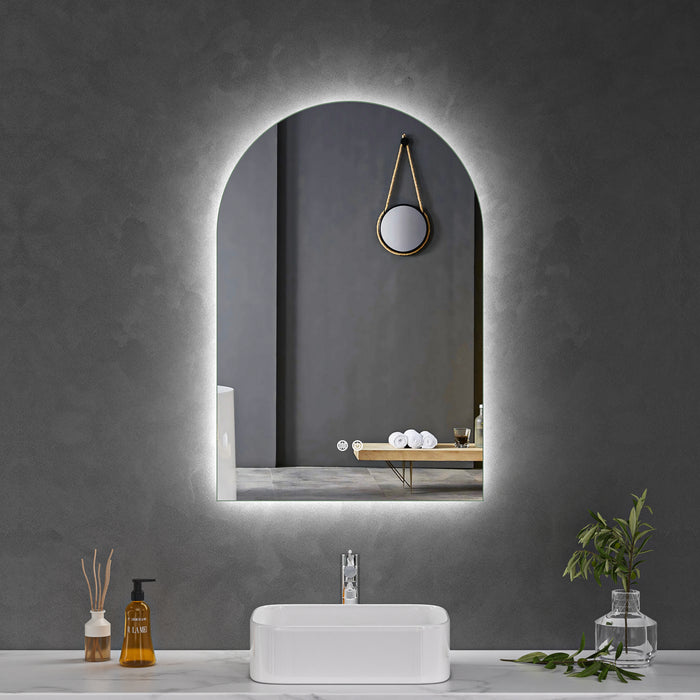 LED Mirror 600x900 Arched Frameless Touch Backlit LED Mirror MR3-6090