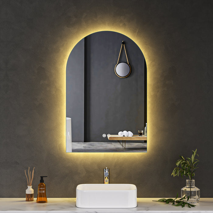 LED Mirror 600x900 Arched Frameless Touch Backlit LED Mirror MR3-6090