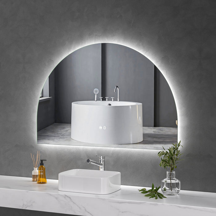 LED Mirror 1200x800 Arched Frameless Touch Backlit LED Mirror MR4-12080