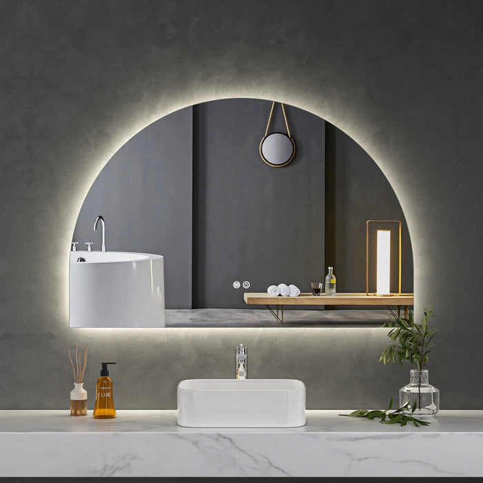 LED Mirror 1200x800 Arched Frameless Touch Backlit LED Mirror MR4-12080