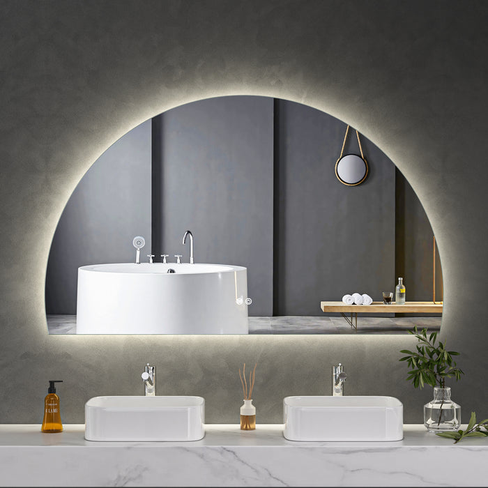 LED Mirror 1500x900 Arched Frameless Touch Backlit LED Mirror MR4-15090