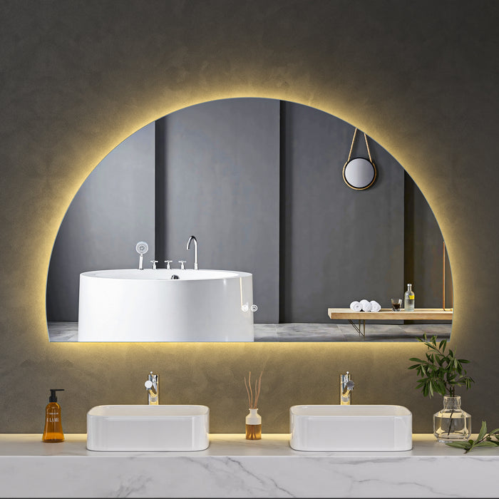 LED Mirror 1500x900 Arched Frameless Touch Backlit LED Mirror MR4-15090