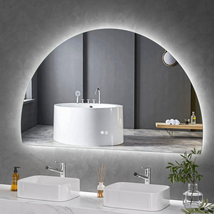 LED Mirror 1500x900 Arched Frameless Touch Backlit LED Mirror MR4-15090