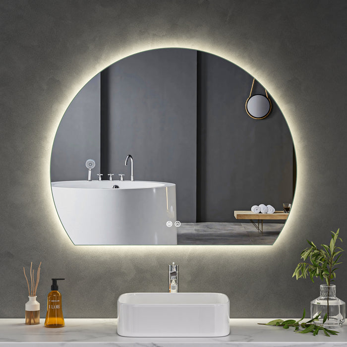 LED Mirror 1000x800 Arched Frameless Touch Backlit LED Mirror MR4-A-10080