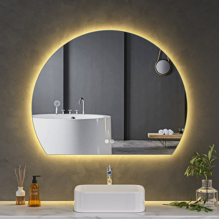 LED Mirror 1000x800 Arched Frameless Touch Backlit LED Mirror MR4-A-10080