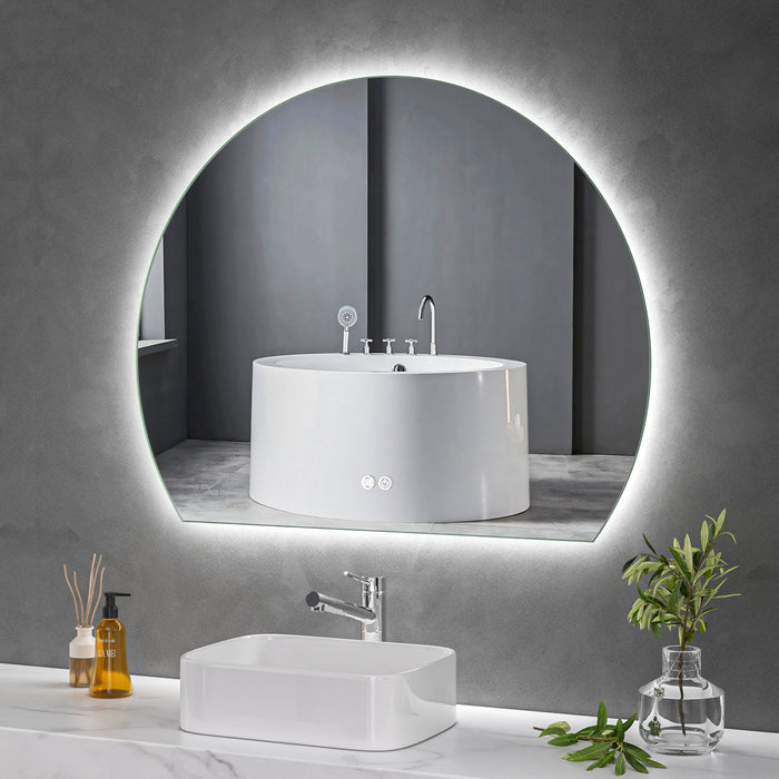 LED Mirror 1000x800 Arched Frameless Touch Backlit LED Mirror MR4-A-10080