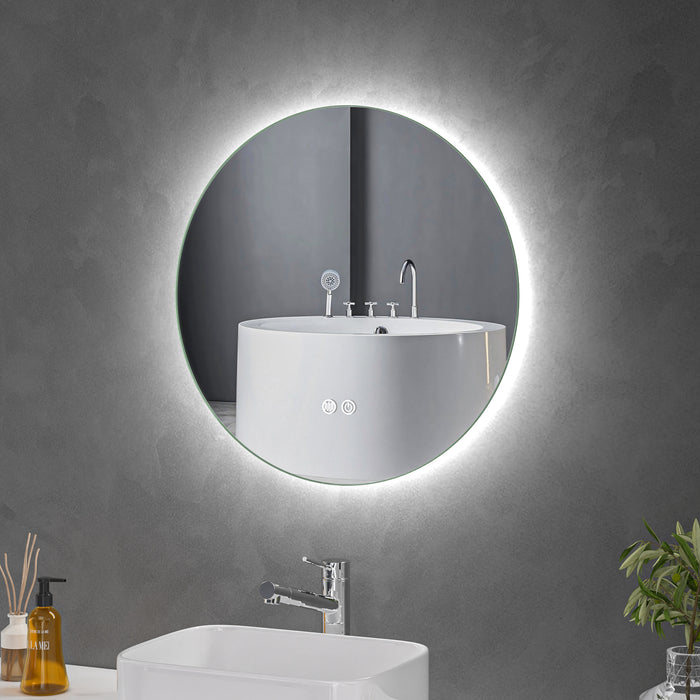LED Mirror 600mm Round Frameless Touch Backlit LED Mirror MR7-60