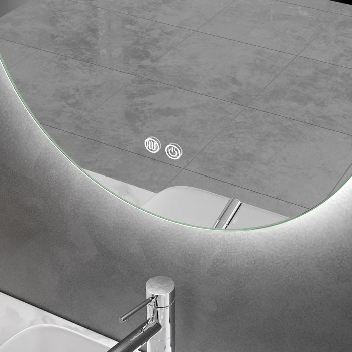 LED Mirror 600mm Round Frameless Touch Backlit LED Mirror MR7-60