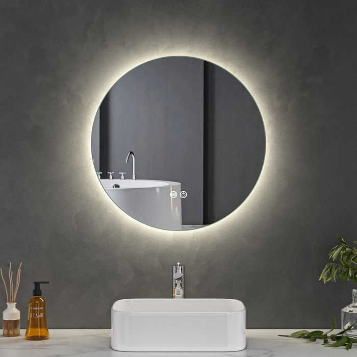 LED Mirror 600mm Round Frameless Touch Backlit LED Mirror MR7-60