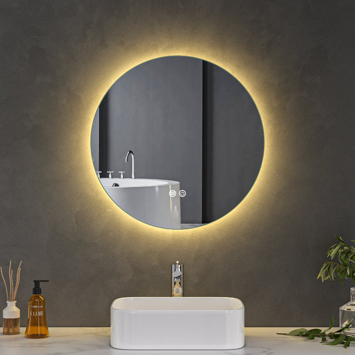 LED Mirror 600mm Round Frameless Touch Backlit LED Mirror MR7-60