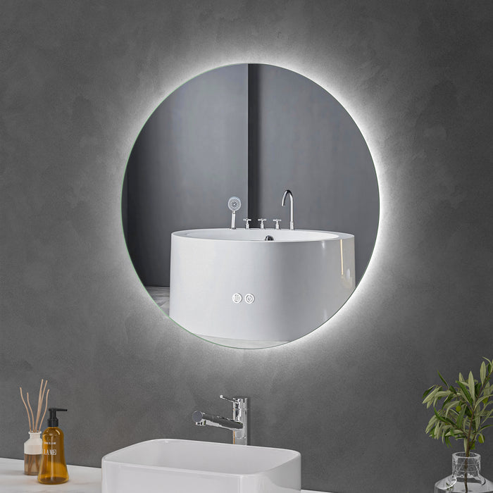LED Mirror 700mm Round Frameless Touch Backlit LED Mirror MR7-70