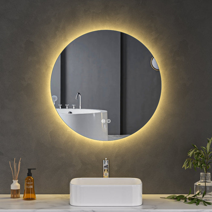 LED Mirror 700mm Round Frameless Touch Backlit LED Mirror MR7-70