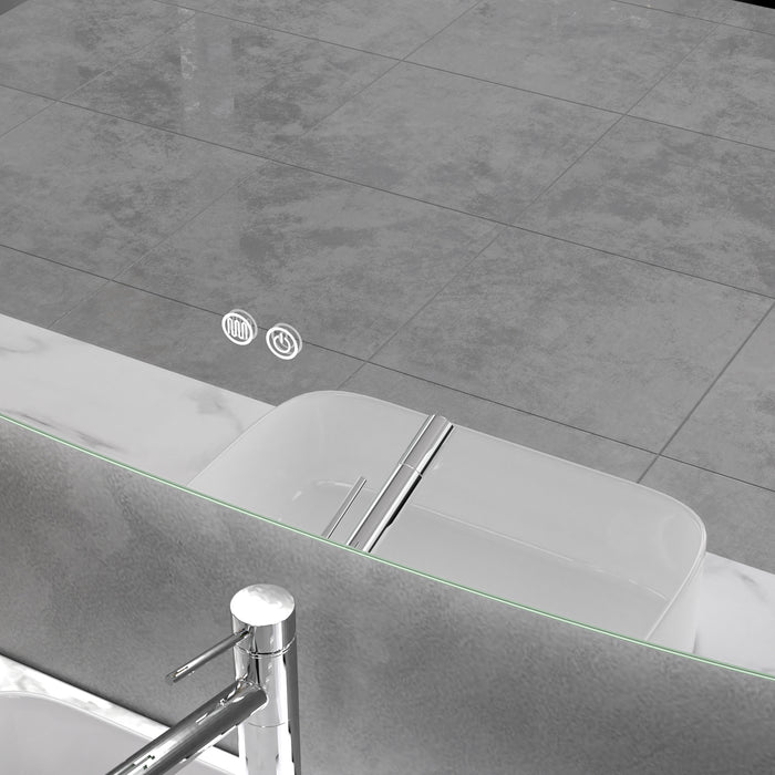 LED Mirror 1200x800 Pebble Frameless Touch Backlit LED Mirror MR8-12080L