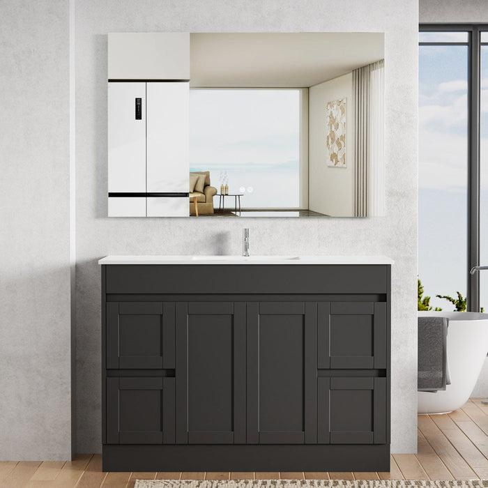 Hampton 1200mm Matte Black Freestanding Vanity V1FS-1200-MB
