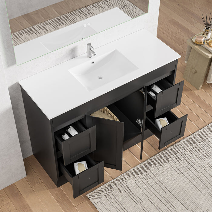 Hampton 1200mm Matte Black Freestanding Vanity V1FS-1200-MB