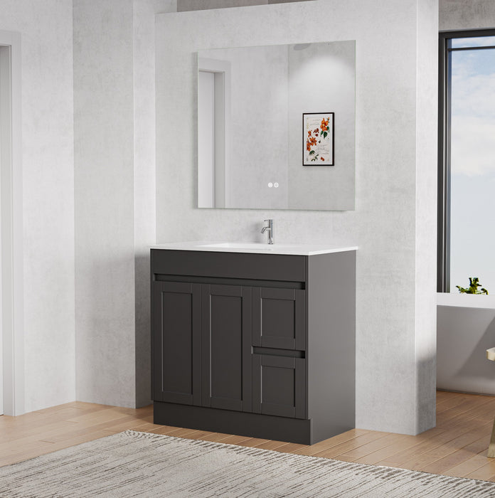 Hampton 900mm Matte Black Freestanding Vanity V1FS-900(L/R)-MB