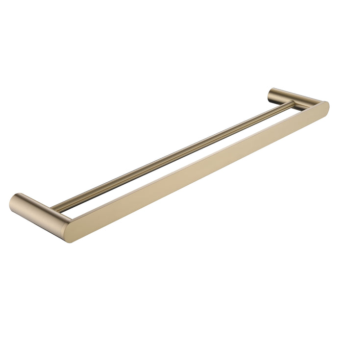 18010SG Brushed Gold 600mm Double Towel Rail