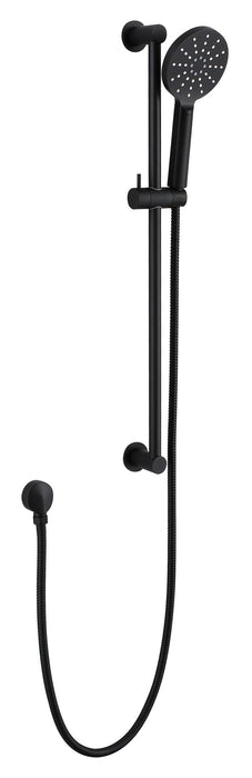 Black Round Shower On Rail Set