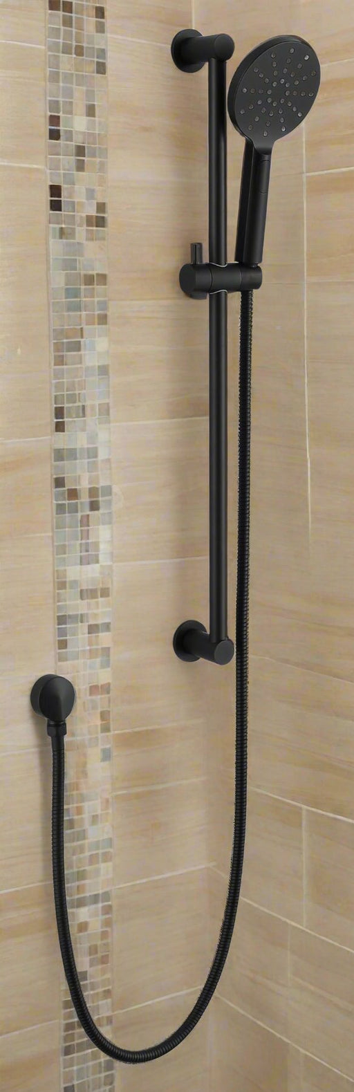 200208-B-R Black Shower On Rail Set