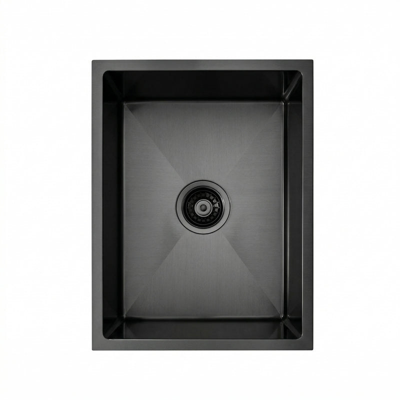 Emma 350x450x220 Gunmetal Black Single Bowl Stainless Steel Sink