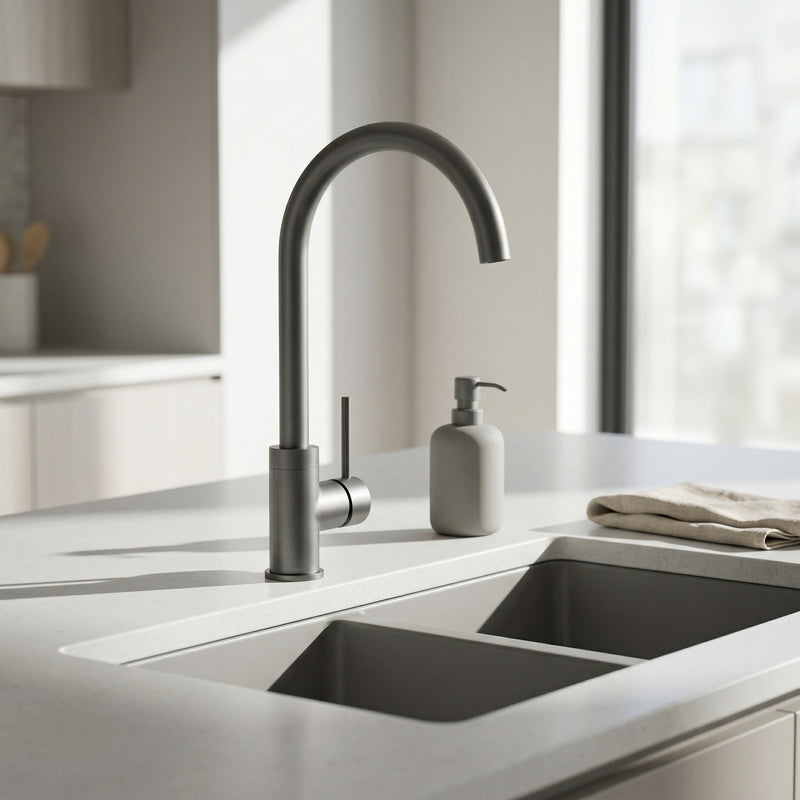 50405GM Gun Metal Kitchen/Laundry Mixer