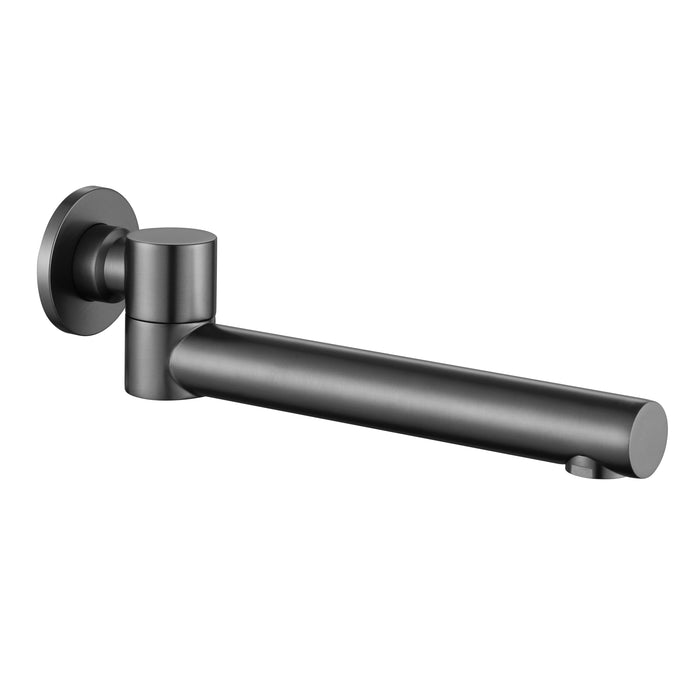 5043GM Gun Metal SWIVEL Wall Basin/Bath Spout