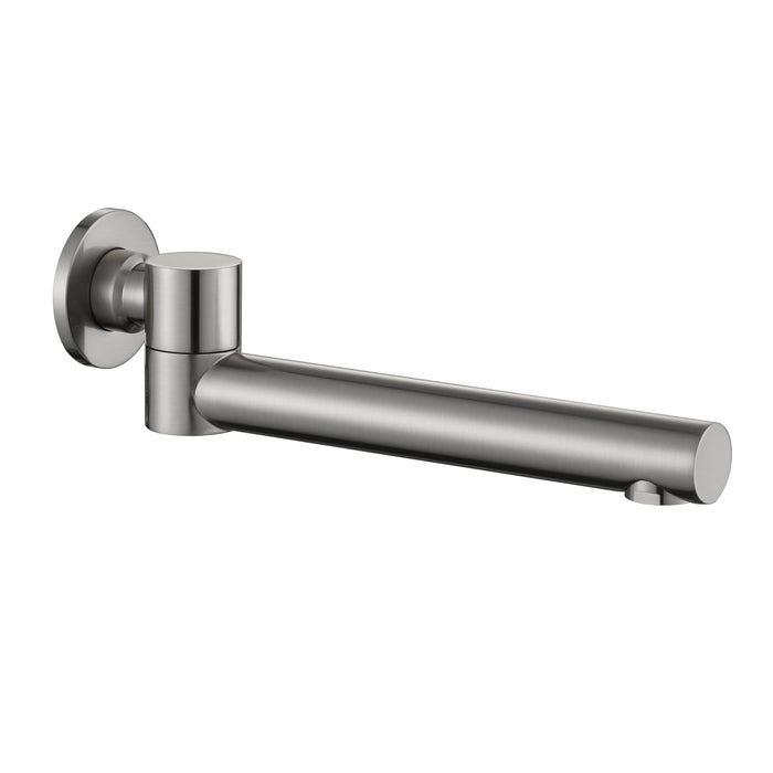 5043BN Brushed Nickel SWIVEL Wall Basin/Bath Spout