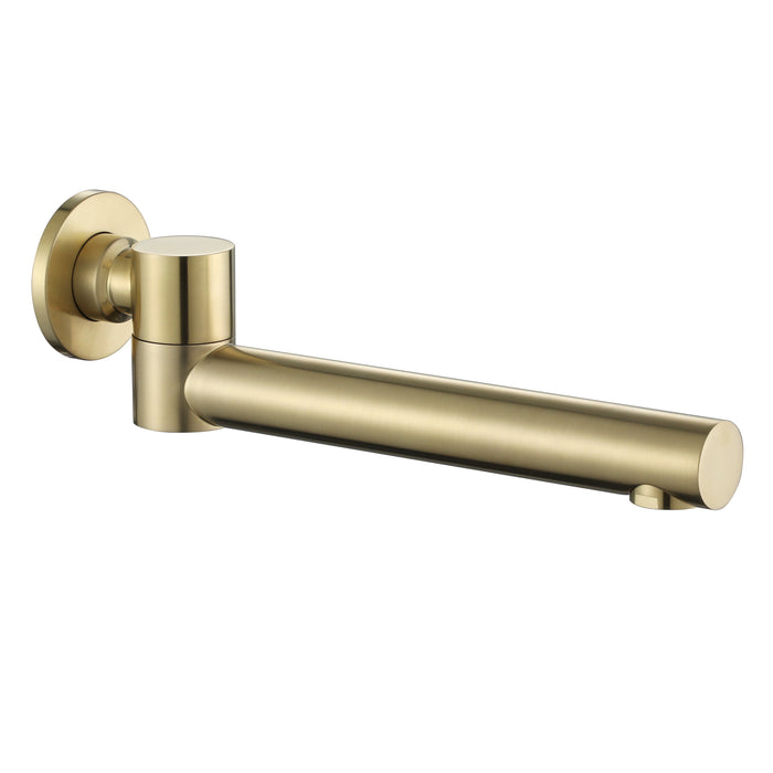 5043SG Brushed Gold SWIVEL Wall Basin/Bath Spout