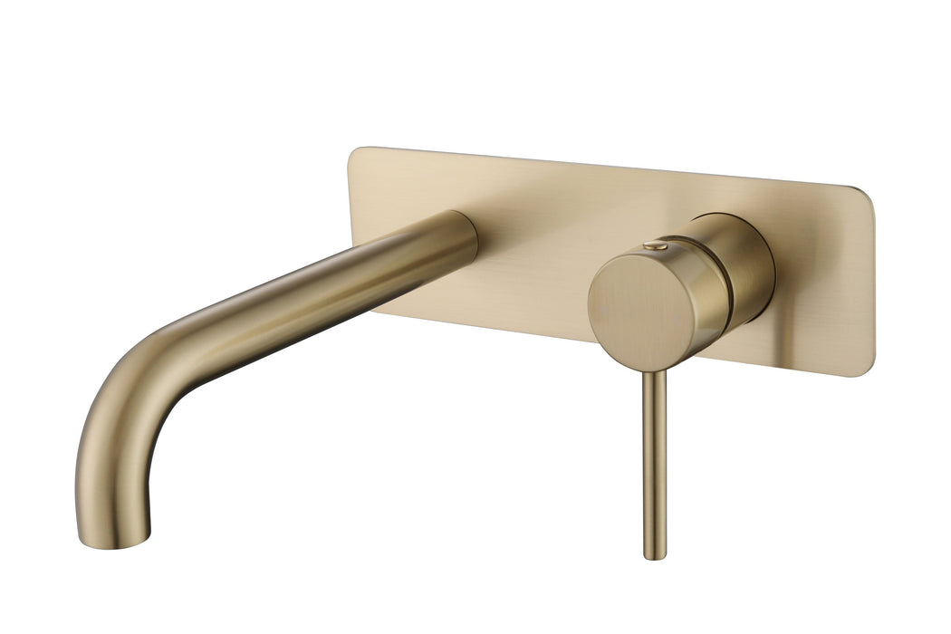 50451-2SG Brushed Gold Wall Basin/Bath Mixer with Spout