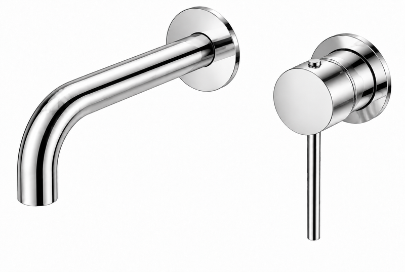 50451-3C Chrome Wall Basin/Bath Mixer with Spout