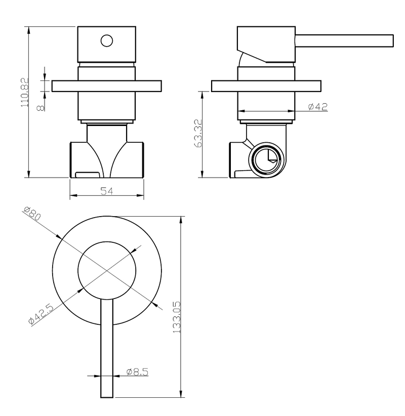 50453B Black Shower Mixer