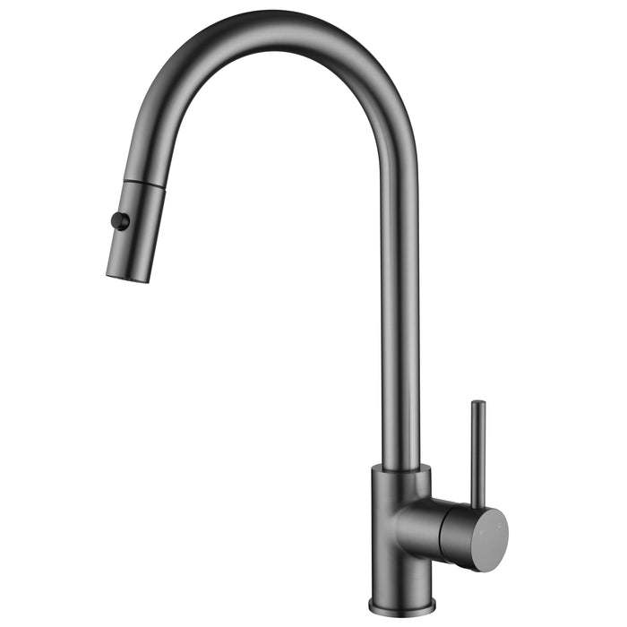 59505GM Brushed Gun Metal Pull-Out Kitchen/Laundry Sink Mixer