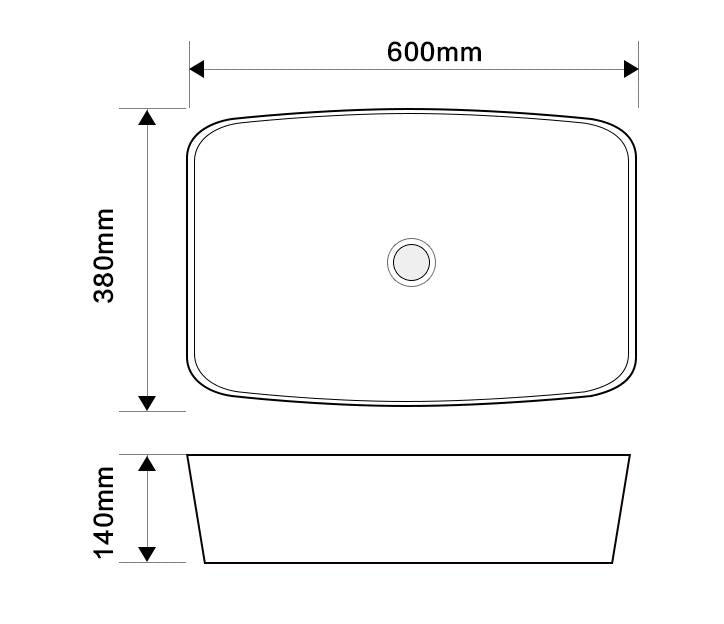 WG47 Gloss White Basin
