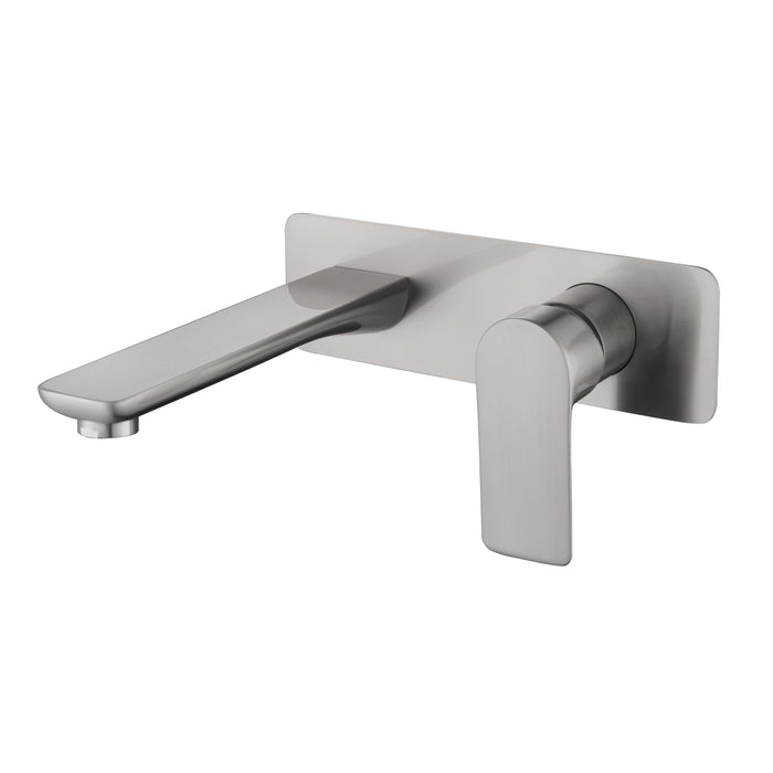 73051BN Brushed Nickel Wall Basin/Bath Mixer with Spout