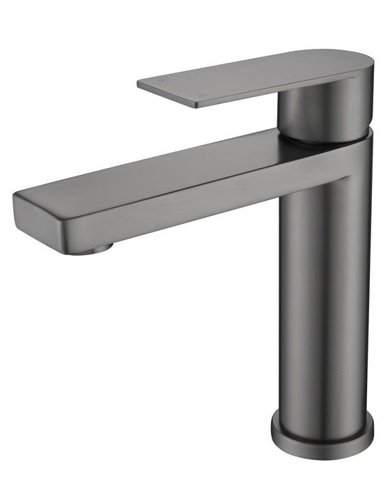 74011GM Brushed Gun Metal Short Basin Mixer