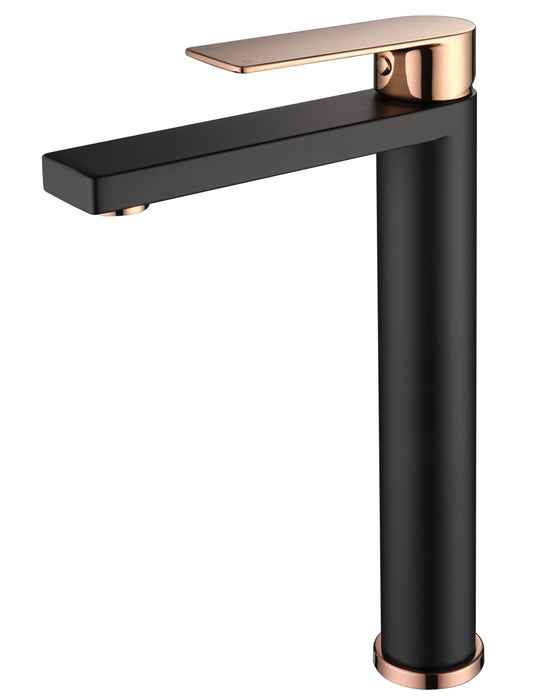 74031B/RG Black/Rose Gold Tall Basin Mixer