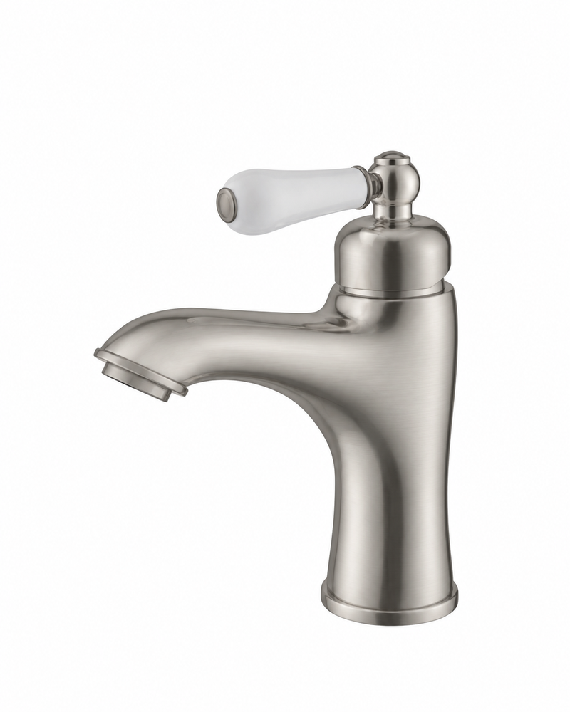 Brushed Nickel Classico Heritage Short Basin Mixer