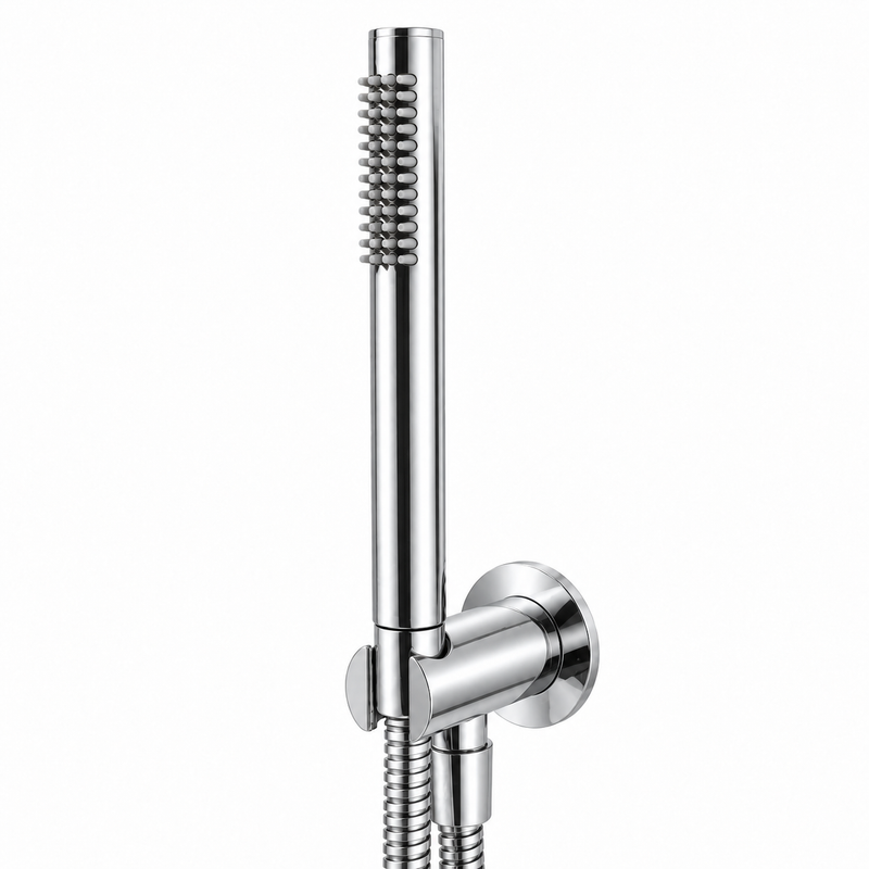 Chrome Round Handheld Shower with Hose