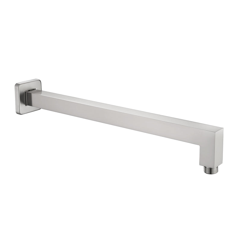 Brushed Nickel Square 400mm Shower Arm